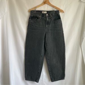 Madewell Black Denim Balloon Pants Size 25 Petite